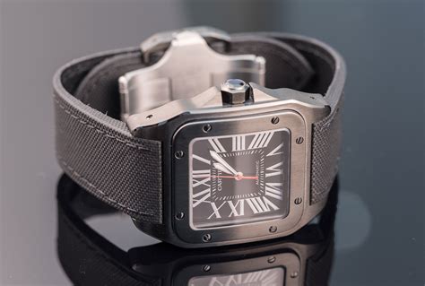 cartier santos carbon black|cartier santos 100 large.